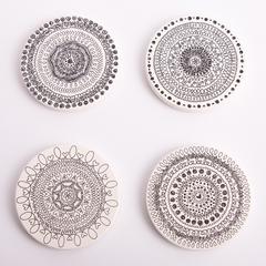 Doodle black and white Coasters